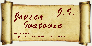 Jovica Ivatović vizit kartica